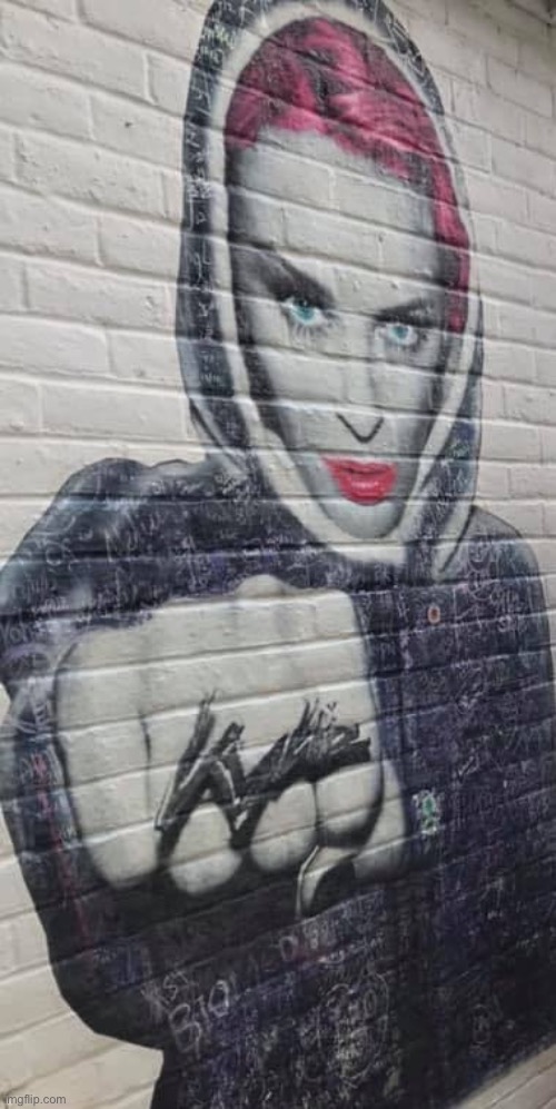 Kylie wall mural sporting the look she rocked in the “In Your Eyes” music video | image tagged in kylie mural,music,pop music,music video,fan art,style | made w/ Imgflip meme maker