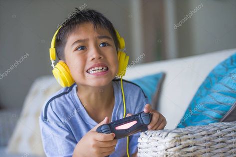 Kid playing video games Blank Meme Template