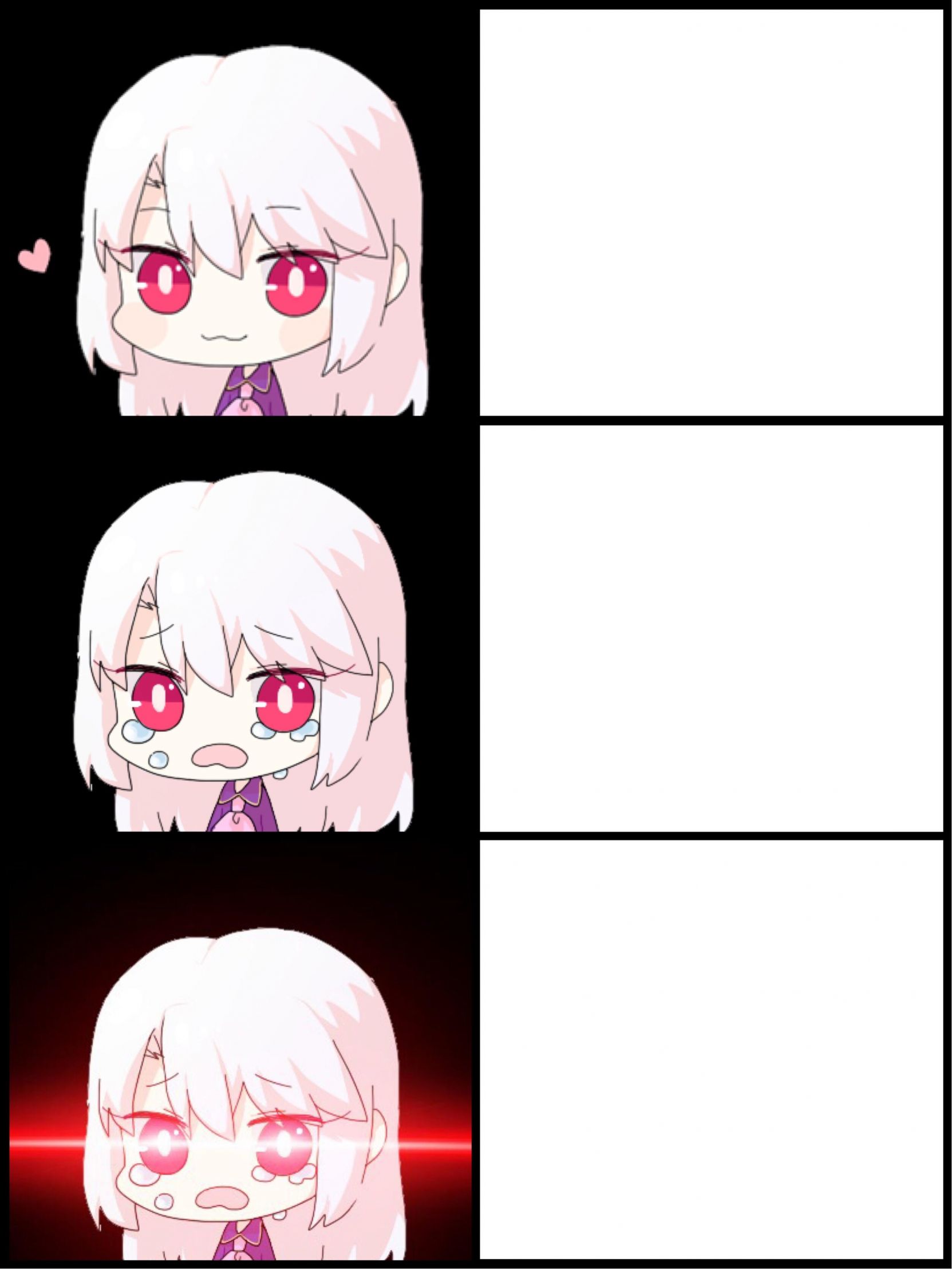 High Quality anime girl awakened Blank Meme Template