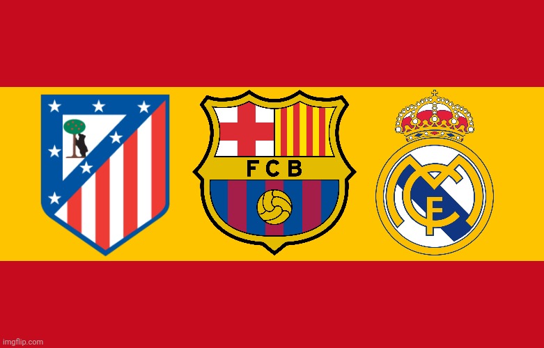 New Spain Flag (Atletbarcspaindrid) | image tagged in memes,atletico madrid,barcelona,real madrid,spain | made w/ Imgflip meme maker