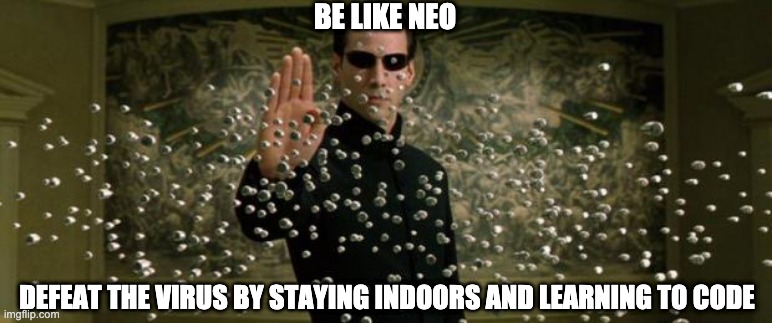 Neo in the Matrix controlling bullets