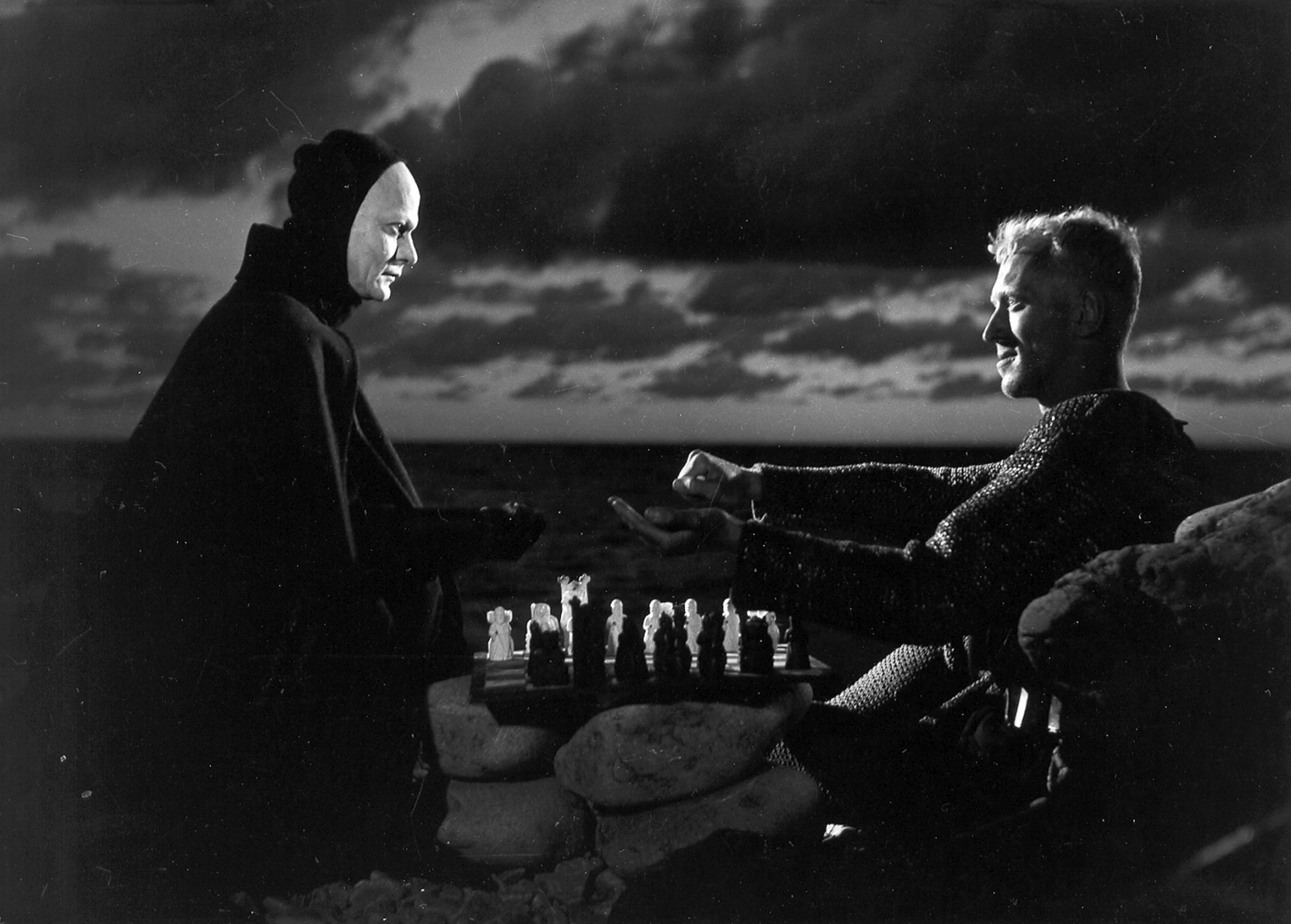 High Quality The Seventh Seal, 1957, Death, Antonius Block, Chess Game, HD Blank Meme Template