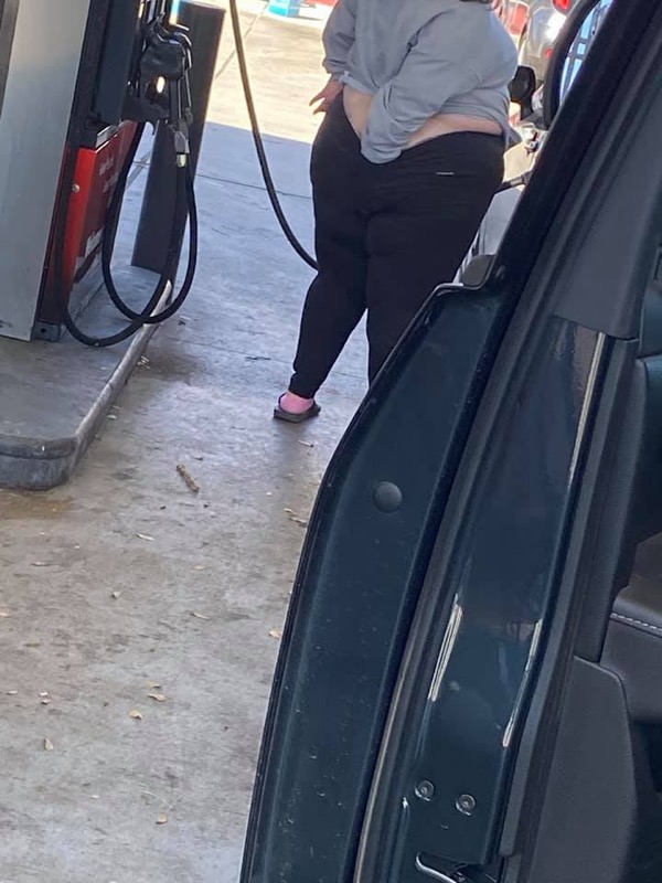 Gas Station Butt Crack Blank Meme Template