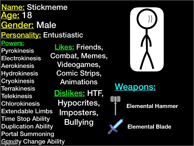Stickmeme's Bio | made w/ Imgflip meme maker