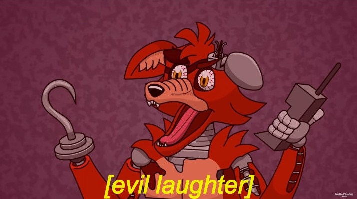 Evil Laughter Foxy Blank Meme Template