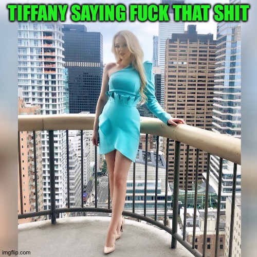 Tiffany Blue Christmas | TIFFANY SAYING F**K THAT SHIT | image tagged in tiffany blue christmas | made w/ Imgflip meme maker