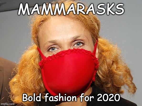 MAMMARASKS; Bold fashion for 2020 | image tagged in coronavirus,bra,mask,fashion | made w/ Imgflip meme maker