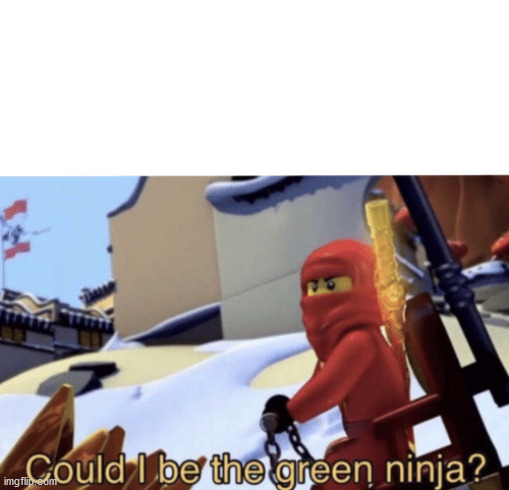 Could I Be The Green Ninja? | image tagged in could i be the green ninja | made w/ Imgflip meme maker