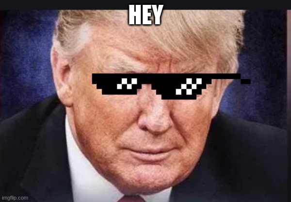 trump | HEY | image tagged in donald trump | made w/ Imgflip meme maker