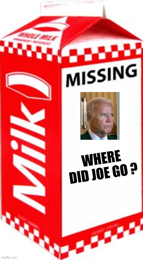 Missing | WHERE DID JOE GO ? | image tagged in missing | made w/ Imgflip meme maker