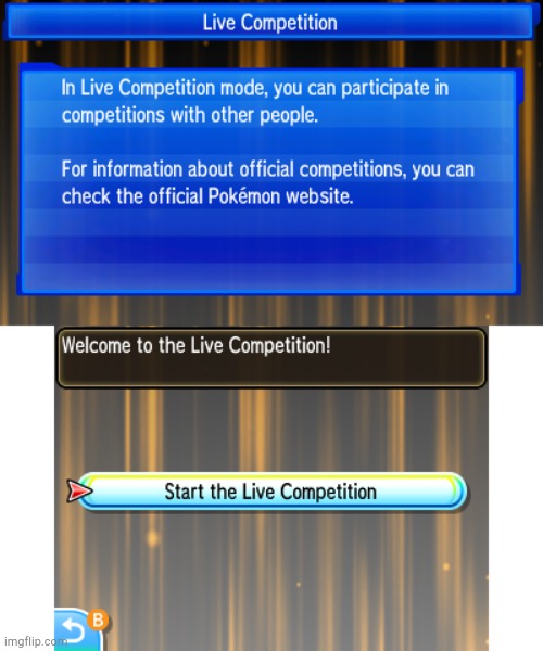 Pokemon Ultra Sun & Ultra Moon Live Competition | image tagged in pokemon ultra sun  ultra moon live competition | made w/ Imgflip meme maker