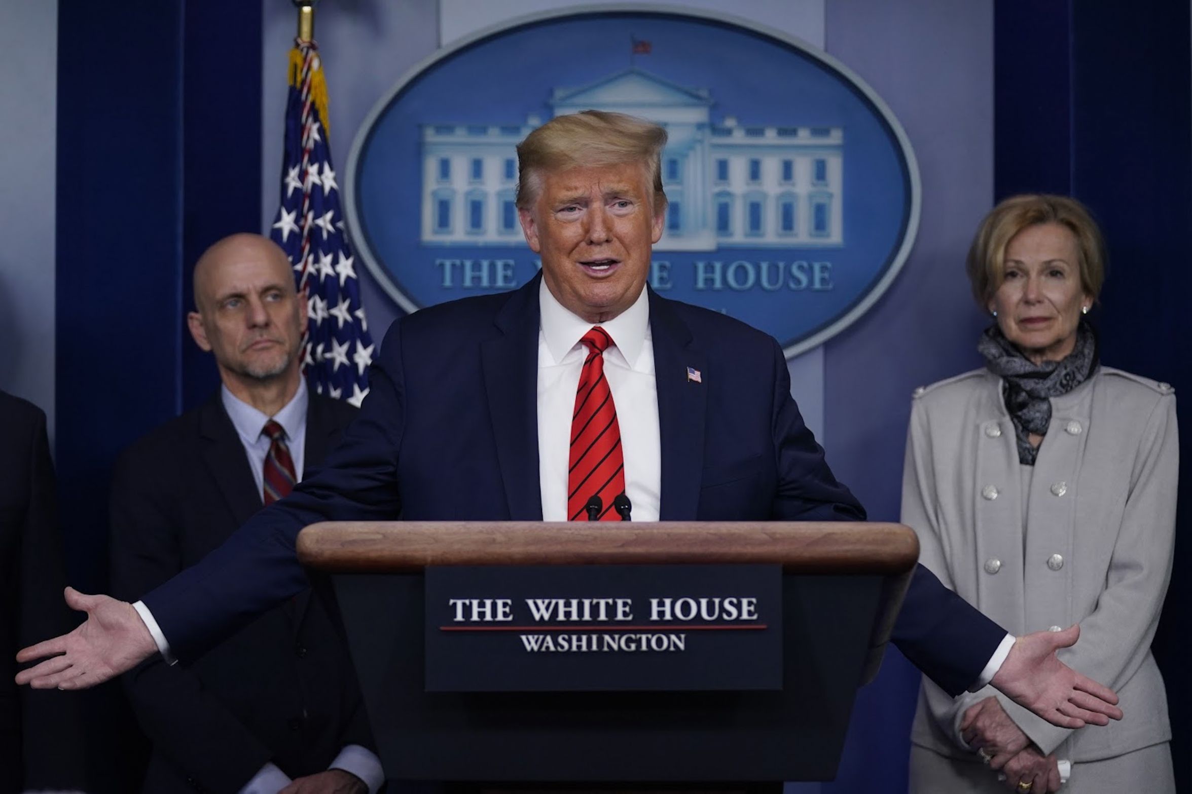 High Quality Trump press conference Blank Meme Template