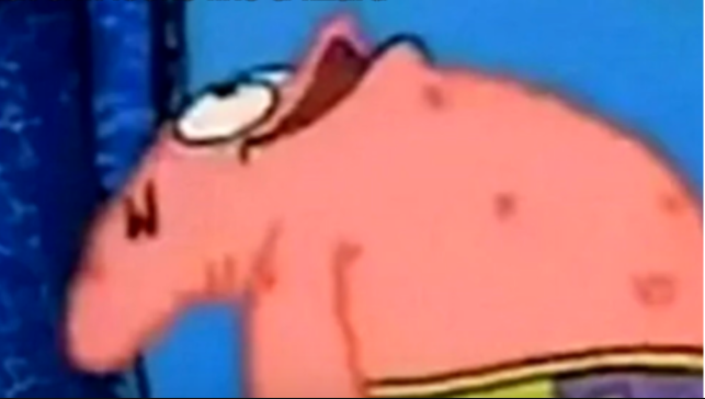 Patrick staring up Blank Meme Template