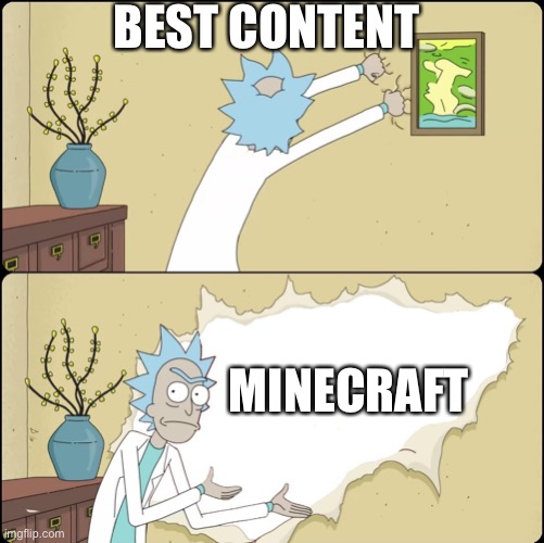 Rick Rips Wallpaper | BEST CONTENT; MINECRAFT | image tagged in rick rips wallpaper | made w/ Imgflip meme maker