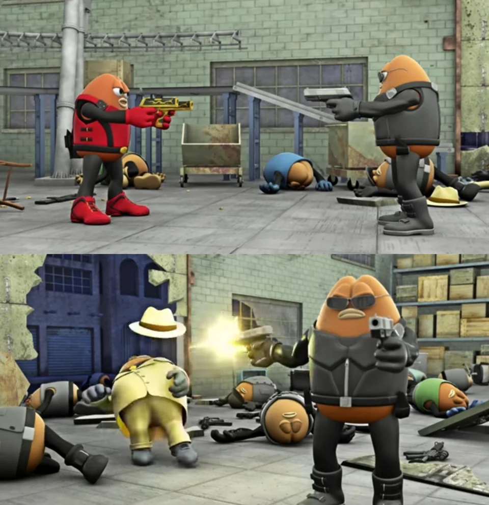 Killer Bean Showdown Blank Meme Template