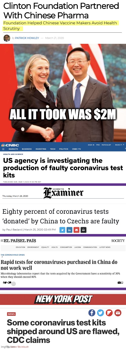 Thank you, or should I say Xie Xie! | ALL IT TOOK WAS $2M | image tagged in coronavirus,wuhan,clinton foundation | made w/ Imgflip meme maker