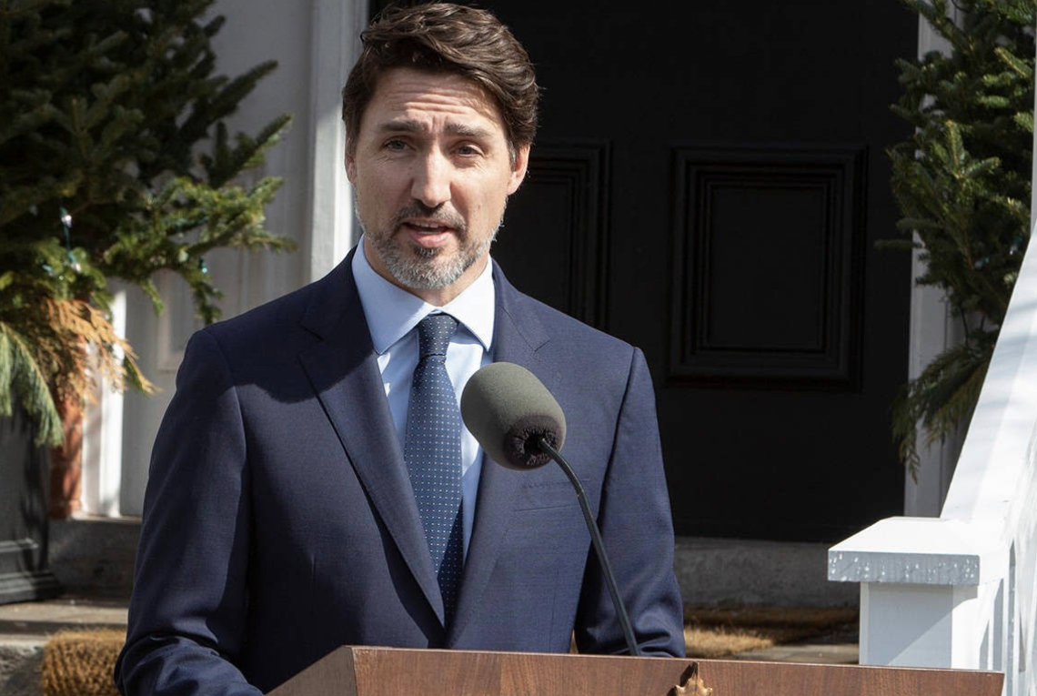 Trudeau and the Door Blank Meme Template