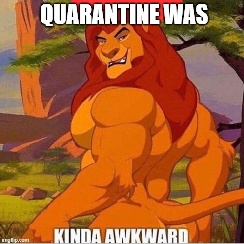 kinda awkward | QUARANTINE WAS | image tagged in epic | made w/ Imgflip meme maker