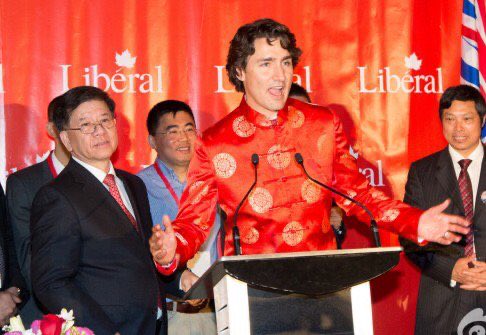 High Quality Justin Trudeau in Red China Blank Meme Template
