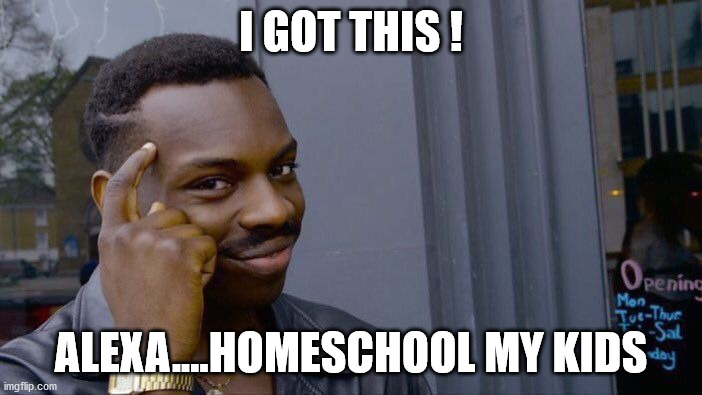 The easy way | I GOT THIS ! ALEXA....HOMESCHOOL MY KIDS | image tagged in memes,roll safe think about it | made w/ Imgflip meme maker