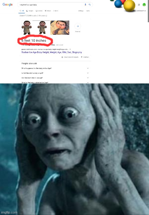 image tagged in scared gollum | made w/ Imgflip meme maker