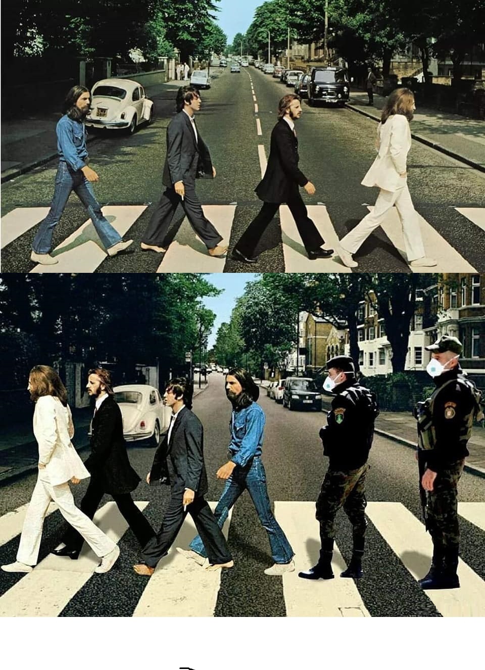 High Quality stay home beatles Blank Meme Template