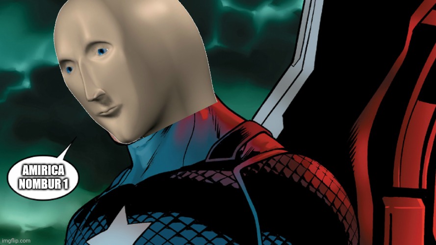 Captain America Hail Hydra | AMIRICA NOMBUR 1 | image tagged in captain america hail hydra | made w/ Imgflip meme maker