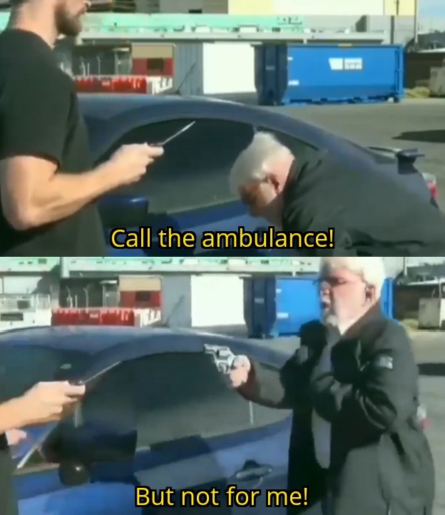 Call the ambulance! But not for me! Blank Meme Template