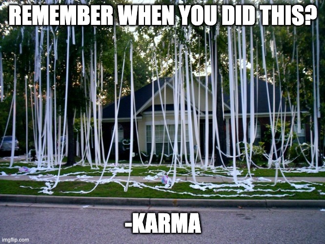 TP Karma | REMEMBER WHEN YOU DID THIS? -KARMA | image tagged in tp karma | made w/ Imgflip meme maker