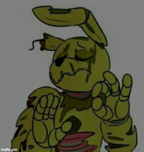 High Quality When x is just right Springtrap Blank Meme Template