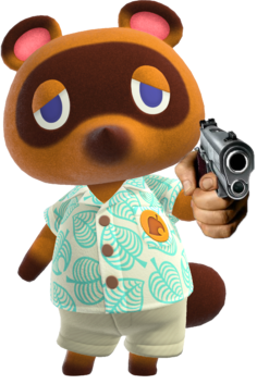 High Quality Tom Nook with a Gun Blank Meme Template