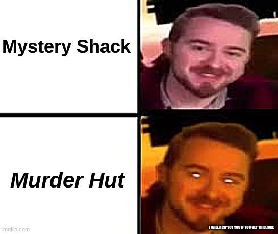 Alex | Mystery Shack; Murder Hut; I WILL RESPECT YOU IF YOU GET THIS JOKE | image tagged in alex | made w/ Imgflip meme maker