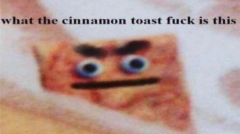 High Quality what the cinnamon toast... Blank Meme Template