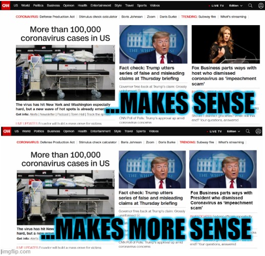 ...MAKES SENSE; ...MAKES MORE SENSE | image tagged in fox news,trump | made w/ Imgflip meme maker