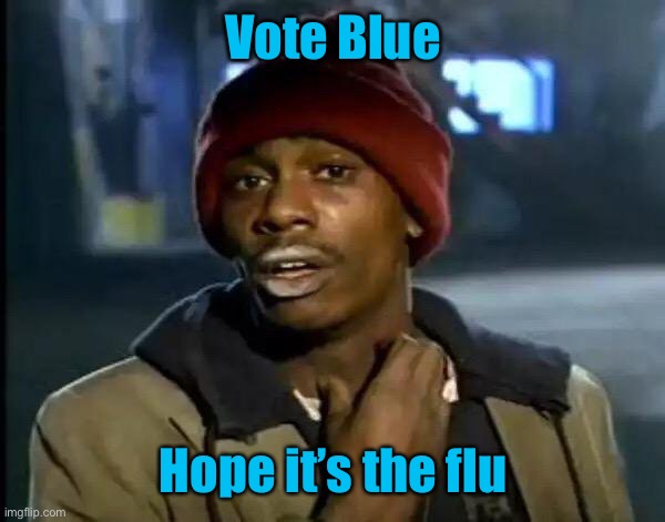 Y'all Got Any More Of That Meme | Vote Blue Hope it’s the flu | image tagged in memes,y'all got any more of that | made w/ Imgflip meme maker