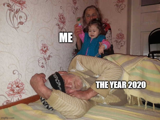 ME; THE YEAR 2020 | image tagged in 2020,quarantine,coronavirus,social distancing | made w/ Imgflip meme maker