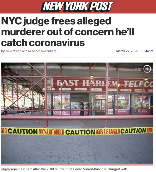 Nevermind he kills again, as long as he does not catch coronavirus | image tagged in nyc judge | made w/ Imgflip meme maker