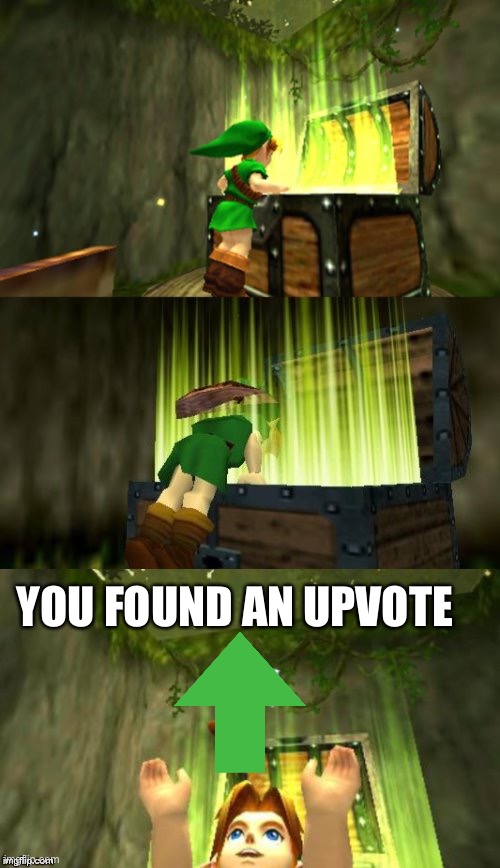 Congratulations! | YOU FOUND AN UPVOTE | image tagged in link gets item | made w/ Imgflip meme maker