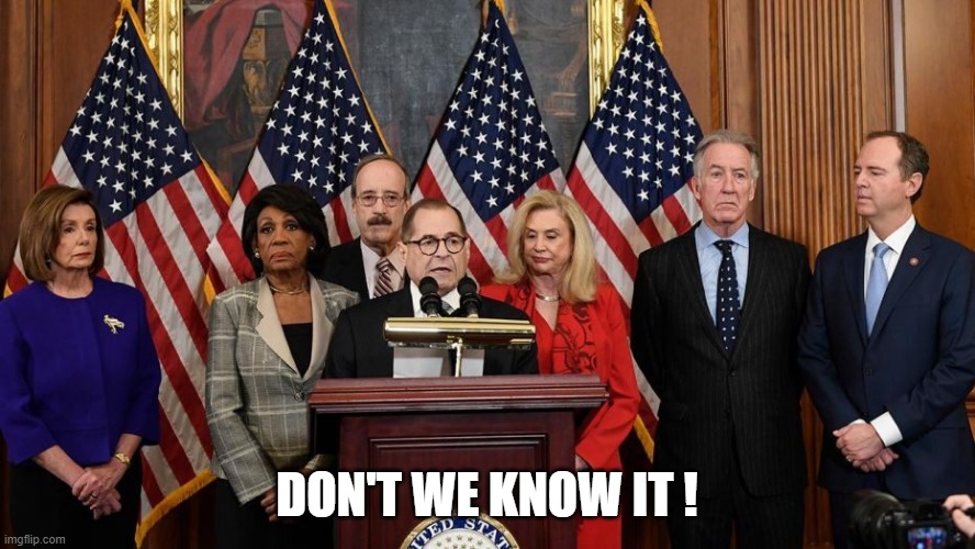 House Democrats | DON'T WE KNOW IT ! | image tagged in house democrats | made w/ Imgflip meme maker