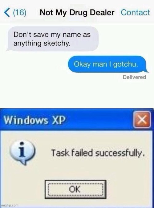 image tagged in task failed successfully | made w/ Imgflip meme maker