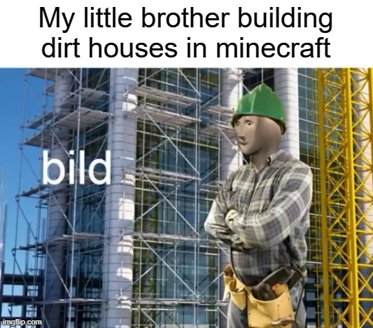 Dirt house | My little brother building dirt houses in minecraft | image tagged in dirt,funny,memes,minecraft,little brother,house | made w/ Imgflip meme maker