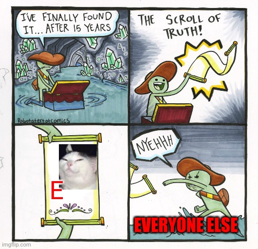 The Scroll Of Truth | E; EVERYONE ELSE | image tagged in memes,the scroll of truth | made w/ Imgflip meme maker