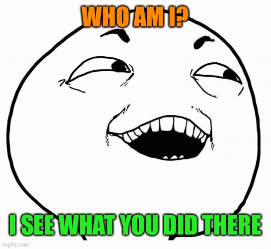 i see what you did there | WHO AM I? I SEE WHAT YOU DID THERE | image tagged in i see what you did there | made w/ Imgflip meme maker