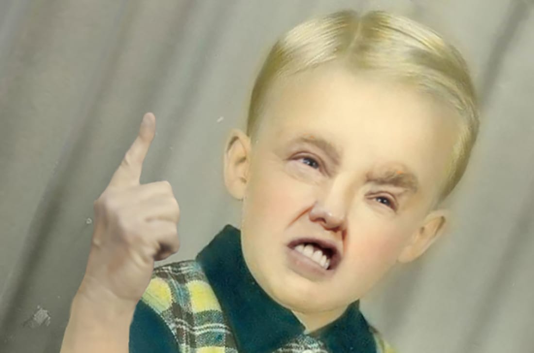 High Quality Trump angry crazy child Blank Meme Template