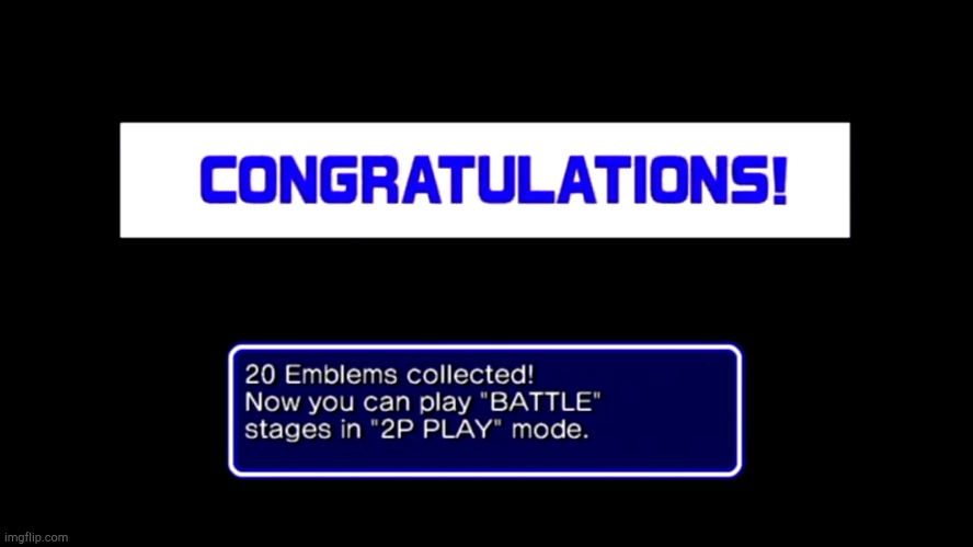 Sonic Heroes Congratulations | image tagged in sonic heroes congratulations | made w/ Imgflip meme maker