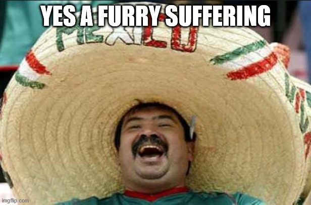 mexican word of the day | YES A FURRY SUFFERING | image tagged in mexican word of the day | made w/ Imgflip meme maker