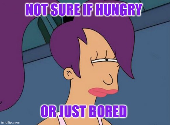 Nothing to do, no where to go oh... |  NOT SURE IF HUNGRY; OR JUST BORED | image tagged in memes,futurama leela | made w/ Imgflip meme maker