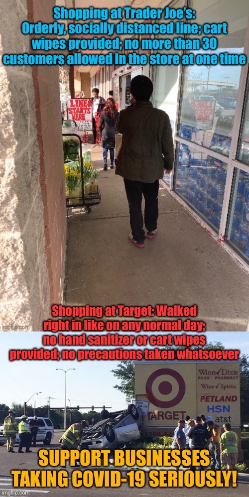 Unconscionable that Target, one of the largest retail chains, was doing basically nothing to protect customers. Roll safe. | image tagged in covid-19,coronavirus,pandemic,target,roll safe,shopping | made w/ Imgflip meme maker