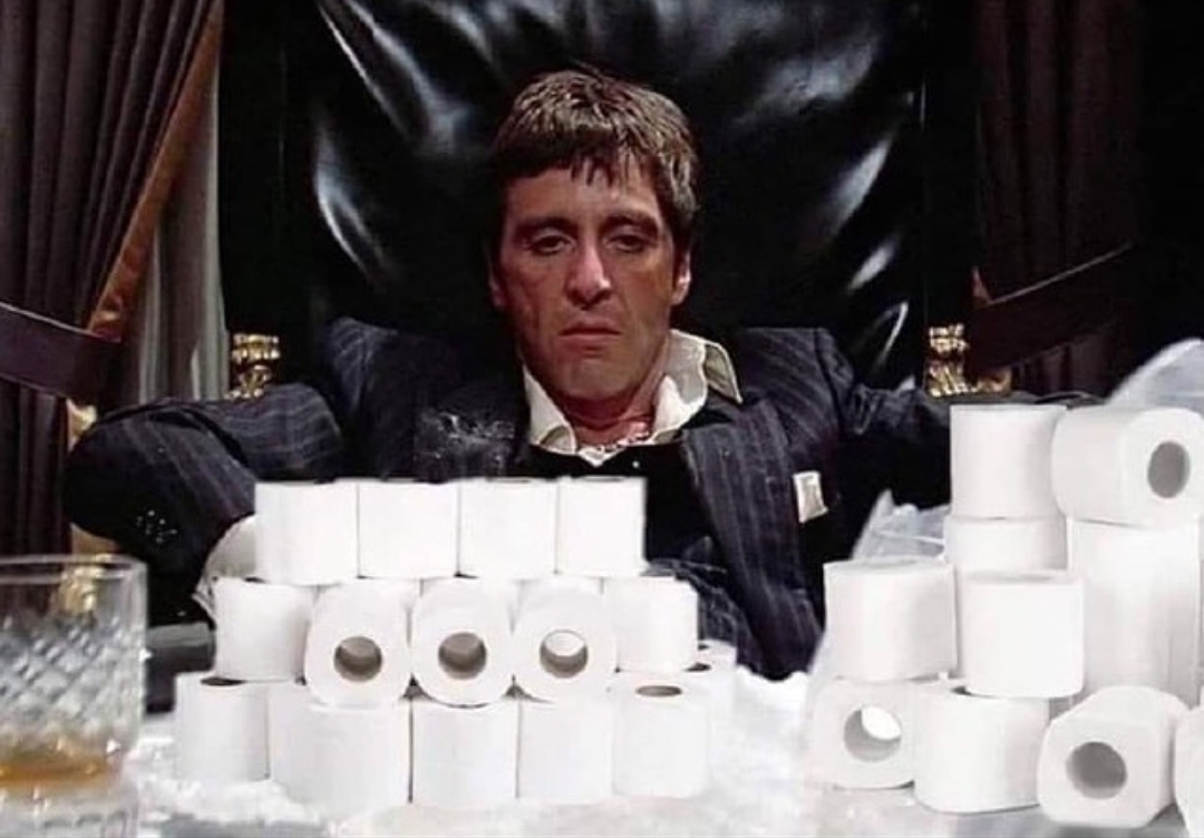 High Quality ScarFace The World Is Mine Toilet Paper Blank Meme Template