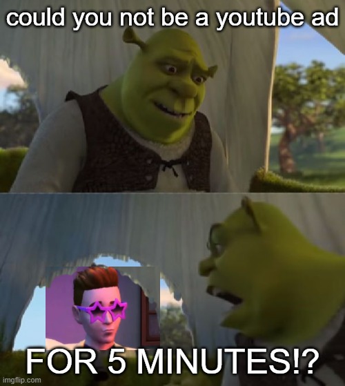 i JUsT wAnNA bReAK tHe ruLeS |  could you not be a youtube ad; FOR 5 MINUTES!? | image tagged in could you not ___ for 5 minutes,sims 4,stupid,funny,memes,youtube | made w/ Imgflip meme maker